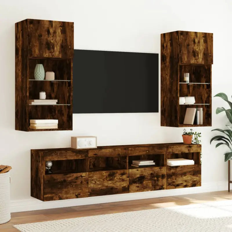 Tv-meubels met duurzame bewerkte hout en rgb led-verlichting - Tv-meubels