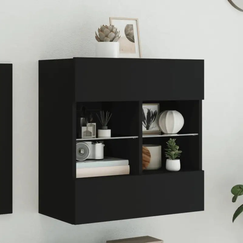 Tv-meubels met duurzame bewerkte hout en rgb led-verlichting - Zwart / 1 / 58.5 cm - Tv-meubels