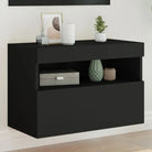 Tv-meubels met duurzame bewerkte hout en rgb led-verlichting - Zwart / 1 / 60 cm - Tv-meubels