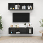 Tv-meubels met opbergruimte die je muur flexibel kunnen ophangen - Hoogglans grijs / 2 - Tv-meubels