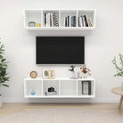 Tv-meubels met opbergruimte die je muur flexibel kunnen ophangen - Wit / 2 - Tv-meubels