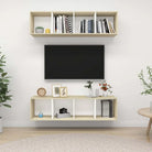 Tv-meubels met opbergruimte die je muur flexibel kunnen ophangen - Wit en sonoma eiken / 2 - Tv-meubels