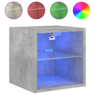 Tv-meubels met RGB LED-verlichting en glazen plaat voor moderne uitstraling - Tv-meubels