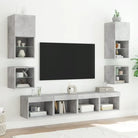 Tv-meubels met RGB LED-verlichting en glazen plaat voor moderne uitstraling - Tv-meubels