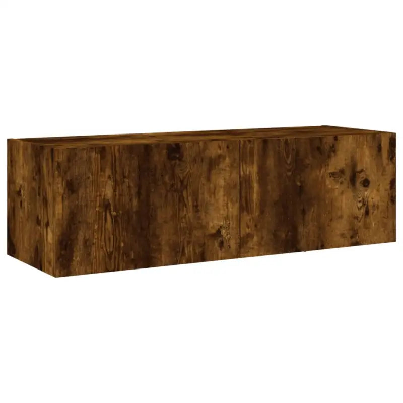 Tv-meubels van bewerkt hout met RGB LED-verlichting in gerookt eiken - Tv-meubels