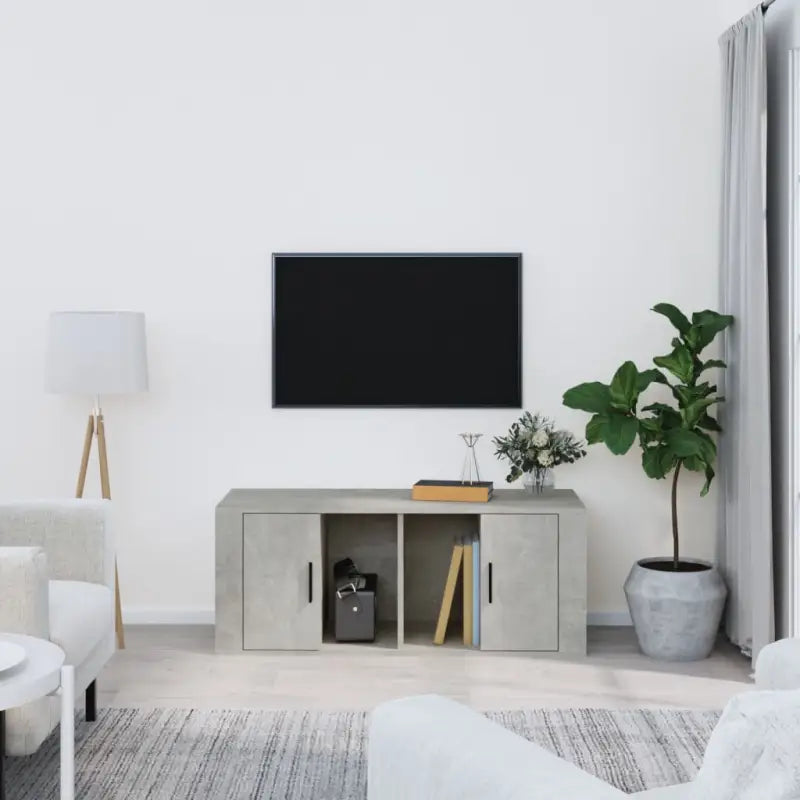 Tv-meubels van bewerkt hout met stevig en trendy design - Betongrijs / 1 - Tv-meubels