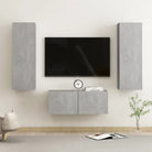 Tv-meubels van bewerkt hout met trendy en praktische design - Betongrijs / 3 / 80 cm - Tv-meubels