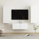 Tv-meubels van bewerkt hout met trendy en praktische design - Wit / 3 / 80 cm - Tv-meubels