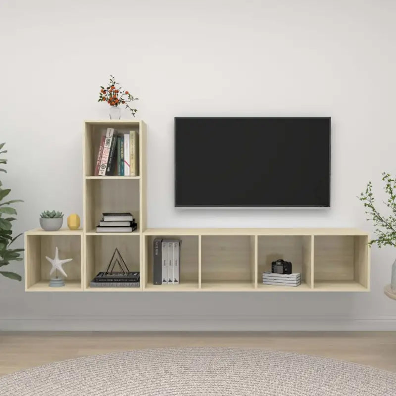Tv-meubelset met opbergruimte en muurbevestiging - Tv-meubels