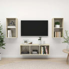 Tv-Meubelset Met Opbergruimte en Wandmontage - Sonoma eiken / 1 - Tv-meubels
