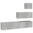 Tv-meubelset van bewerkt hout met strak modern design - Tv-meubels