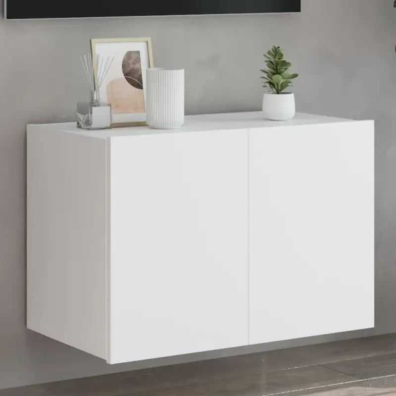 Tv-wandmeubelen met rgb led-verlichting voor een stijlvolle woonkamer - Wit / 60 x 35 x 41 cm / 1 - Tv-meubels