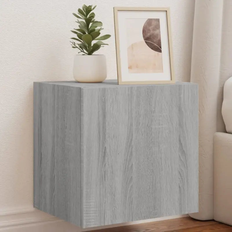 Tv-wandmeubelen met rgb led-verlichting voor een stijlvolle woonkamer - Grijs sonoma / 40.5 x 35 x 40 cm / 1