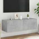 Tv-wandmeubelen met rgb led-verlichting voor een stijlvolle woonkamer - Betongrijs / 100 x 35 x 31 cm / 1 - Tv-meubels