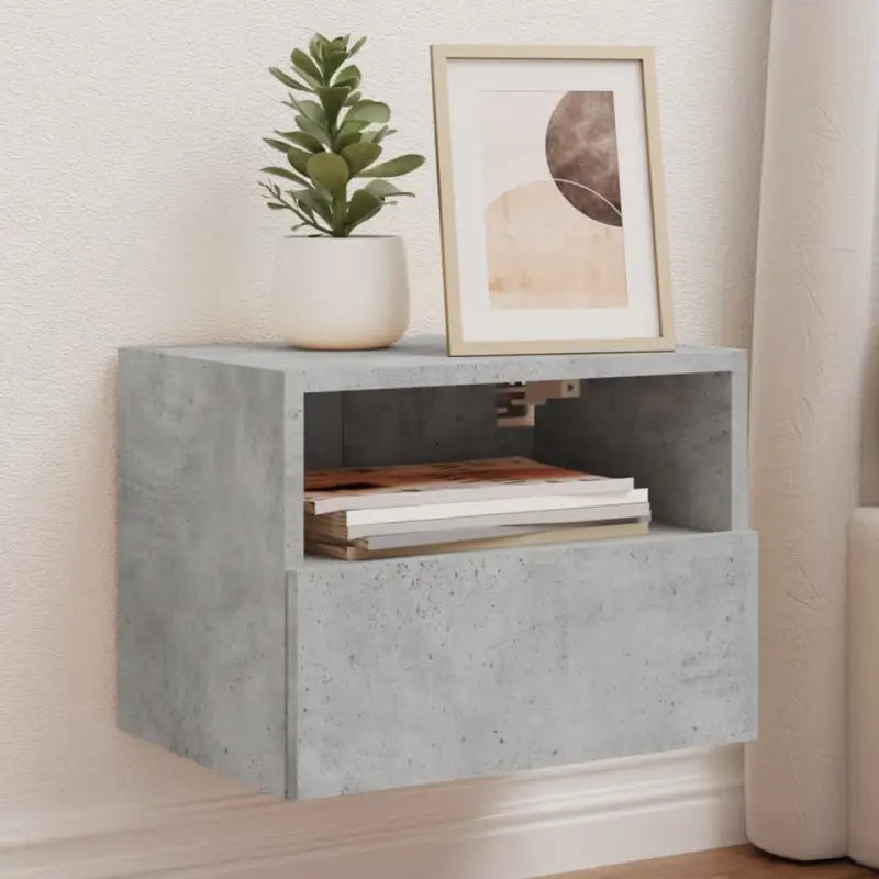 Tv-wandmeubels van bewerkt hout voor een opgeruimde woonkamer - Betongrijs / 1 / 40 cm - Tv-meubels