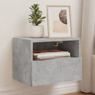 Tv-wandmeubels van bewerkt hout voor een opgeruimde woonkamer - Betongrijs / 2 / 40 cm - Tv-meubels