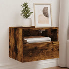 Tv-wandmeubels van bewerkt hout voor een opgeruimde woonkamer - Gerookt eiken / 1 / 40 cm - Tv-meubels