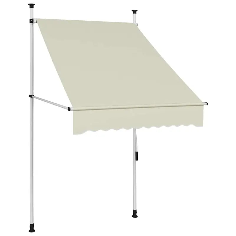 Uitrekbare zonwering voor raam terras en tuin in water- en weerbestendig polyester - Crème / 1 / 100 cm - Zonwering