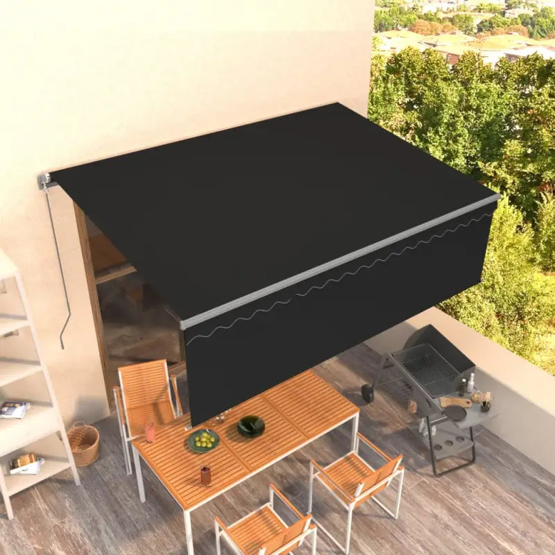 Uitschuifbare aluminium buitenluifel voor schaduw en koelte - Antraciet / 4.5 x 3 m / 1 - Zonwering