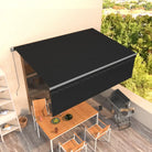 Uitschuifbare aluminium buitenluifel voor schaduw en koelte - Antraciet / 4 x 3 m / 1 - Zonwering