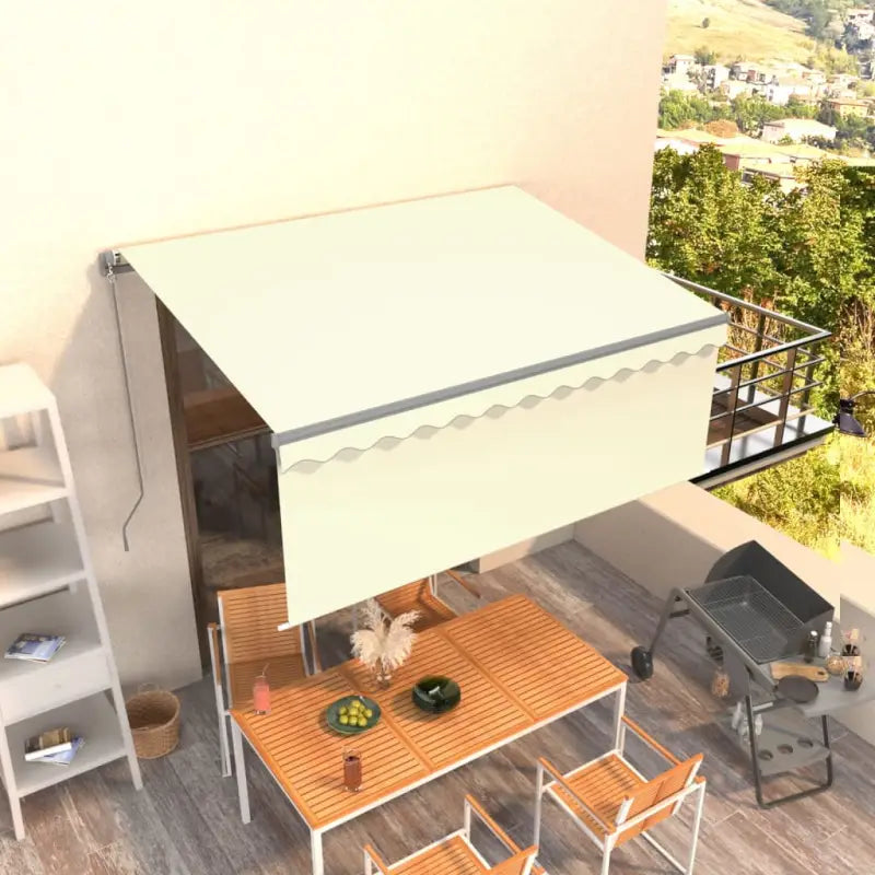 Uitschuifbare aluminium buitenluifel voor schaduw en koelte - Crème / 3.5 x 2.5 m / 1 - Zonwering
