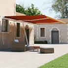 Uitschuifbare buitenluifel met gepoedercoat aluminium frame - Multikleur / 500 x 300 cm / 1 - Zonwering