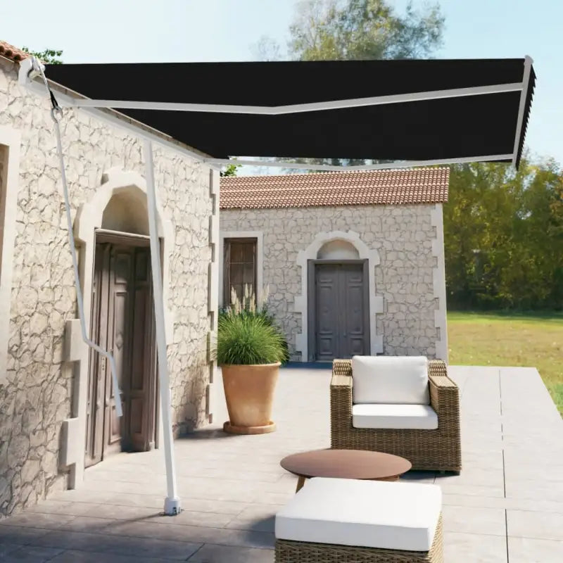 Uitschuifbare buitenluifel met gepoedercoat aluminium frame - Antraciet / 300 x 250 cm / 1 - Zonwering