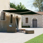 Uitschuifbare buitenluifel met gepoedercoat aluminium frame - Antraciet / 600 x 300 cm / 1 - Zonwering