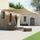 Uitschuifbare buitenluifel met gepoedercoat aluminium frame - Crème / 600 x 300 cm / 1 - Zonwering