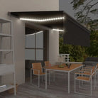 Uitschuifbare buitenluifel met roestvrij aluminium frame - Antraciet / 5 x 3 m / 1 - Zonwering