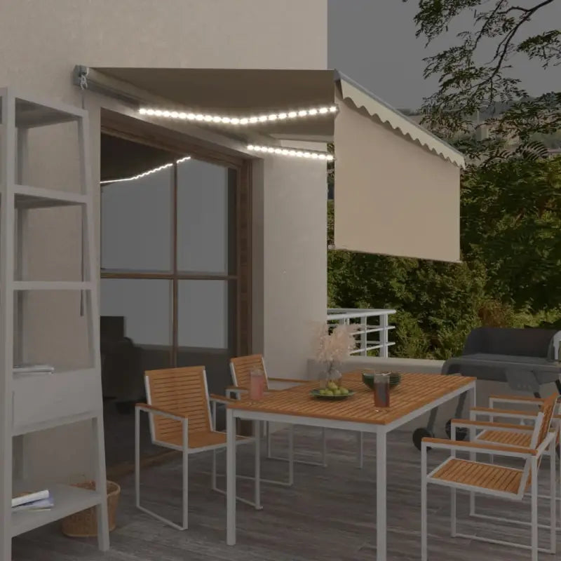 Uitschuifbare buitenluifel met roestvrij aluminium frame - Crème / 3 x 2.5 m / 1 - Zonwering