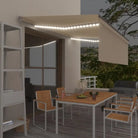 Uitschuifbare buitenluifel met roestvrij aluminium frame - Crème / 4 x 3 m / 1 - Zonwering