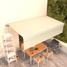 Uitschuifbare buitenluifel met roestvrij aluminium frame - Crème / 6 x 3 m / 1 - Zonwering