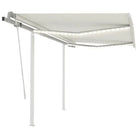 Uitschuifbare buitenluifel met stevig gepoedercoat aluminium frame - Crème / 3.5 x 2.5 m / 1 - Zonwering