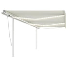 Uitschuifbare buitenluifel met stevig gepoedercoat aluminium frame - Crème / 6 x 3.5 m / 1 - Zonwering
