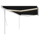 Uitschuifbare buitenluifel met stevig gepoedercoat aluminium frame - Antraciet / 5 x 3.5 m / 1 - Zonwering