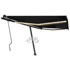 Uitschuifbare buitenluifel van gepoedercoat aluminium voor schaduw - Antraciet / 450 x 350 cm / 1 - Zonwering
