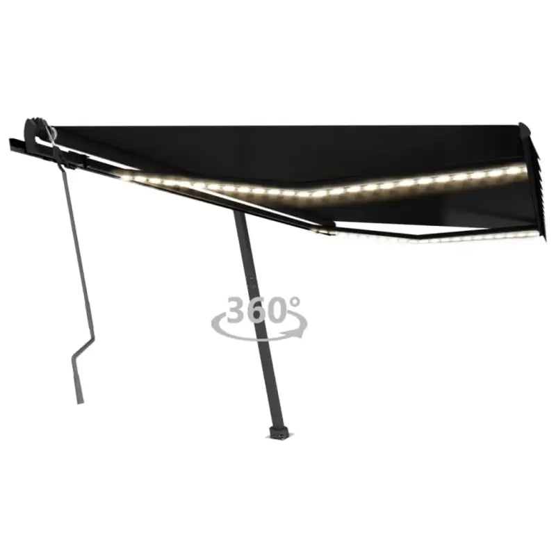 Uitschuifbare buitenluifel van gepoedercoat aluminium voor schaduw - Antraciet / 450 x 350 cm / 1 - Zonwering