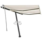 Uitschuifbare buitenluifel van gepoedercoat aluminium voor schaduw - Crème / 350 x 250 cm / 1 - Zonwering