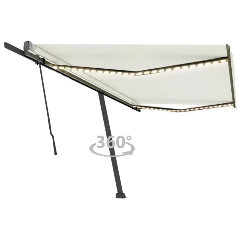 Uitschuifbare buitenluifel van gepoedercoat aluminium voor schaduw - Crème / 500 x 300 cm / 1 - Zonwering
