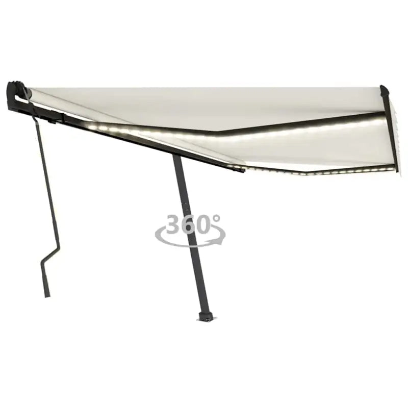 Uitschuifbare buitenluifel van gepoedercoat aluminium voor schaduw - Crème / 400 x 300 cm / 1 - Zonwering