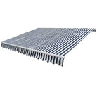 Uitschuifbare luifel met aluminium frame en bewegende onderdelen - Blauw en wit / 400 cm / 1 - Zonwering
