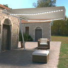 Uitschuifbare luifel met gepoedercoat aluminium en automatische bediening - Crème / 450 x 350 cm / 1 - Zonwering