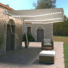 Uitschuifbare luifel met gepoedercoat aluminium en automatische bediening - Crème / 600 x 350 cm / 1 - Zonwering