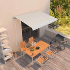 Uitschuifbare luifel met gepoedercoat aluminium frame voor buitenruimte - Crème / 300 x 250 cm / 1 - Zonwering