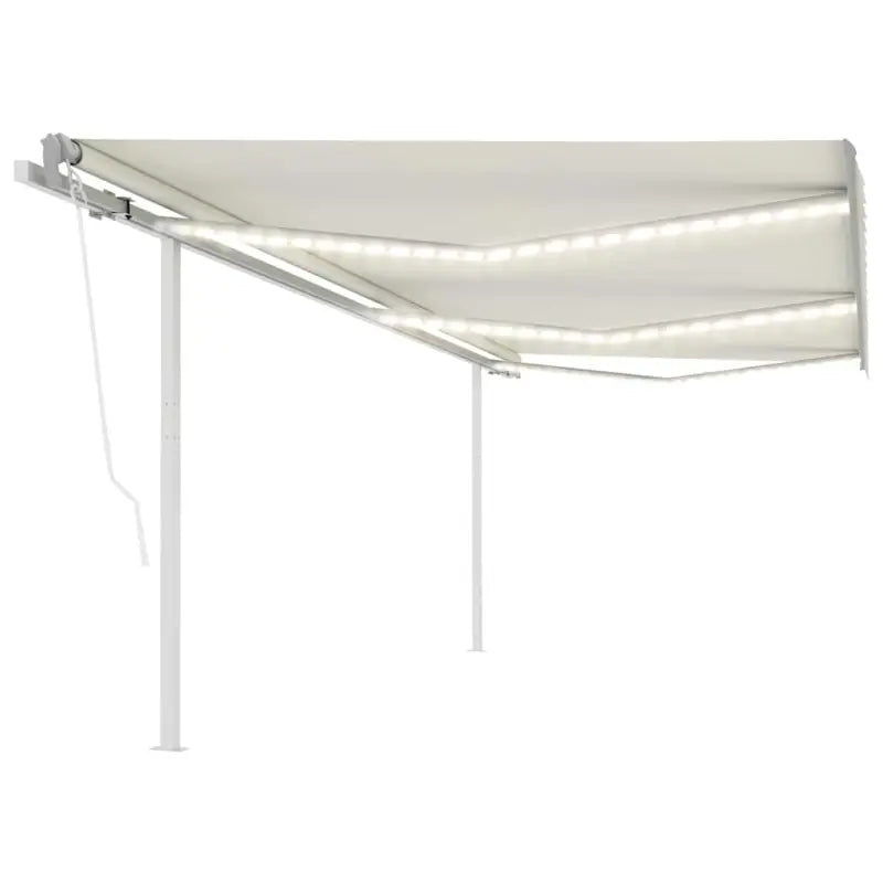Uitschuifbare luifel met gepoedercoat aluminium frame automatisch - Crème / 6 x 3 m / 1 - Zonwering