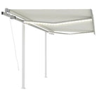 Uitschuifbare luifel met gepoedercoat aluminium frame automatisch - Crème / 3 x 2.5 m / 1 - Zonwering