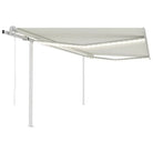 Uitschuifbare luifel met gepoedercoat aluminium frame automatisch - Crème / 4.5 x 3 m / 1 - Zonwering