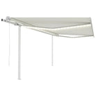 Uitschuifbare luifel met gepoedercoat aluminium frame automatisch - Crème / 4 x 3 m / 1 - Zonwering
