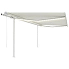 Uitschuifbare luifel met gepoedercoat aluminium frame automatisch - Crème / 4.5 x 3.5 m / 1 - Zonwering